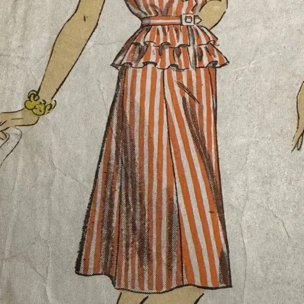 Vintage 1945 DuBarry Sewing Pattern 6030 Two Piece Dress Size 12 Bust 30 WW2 Era